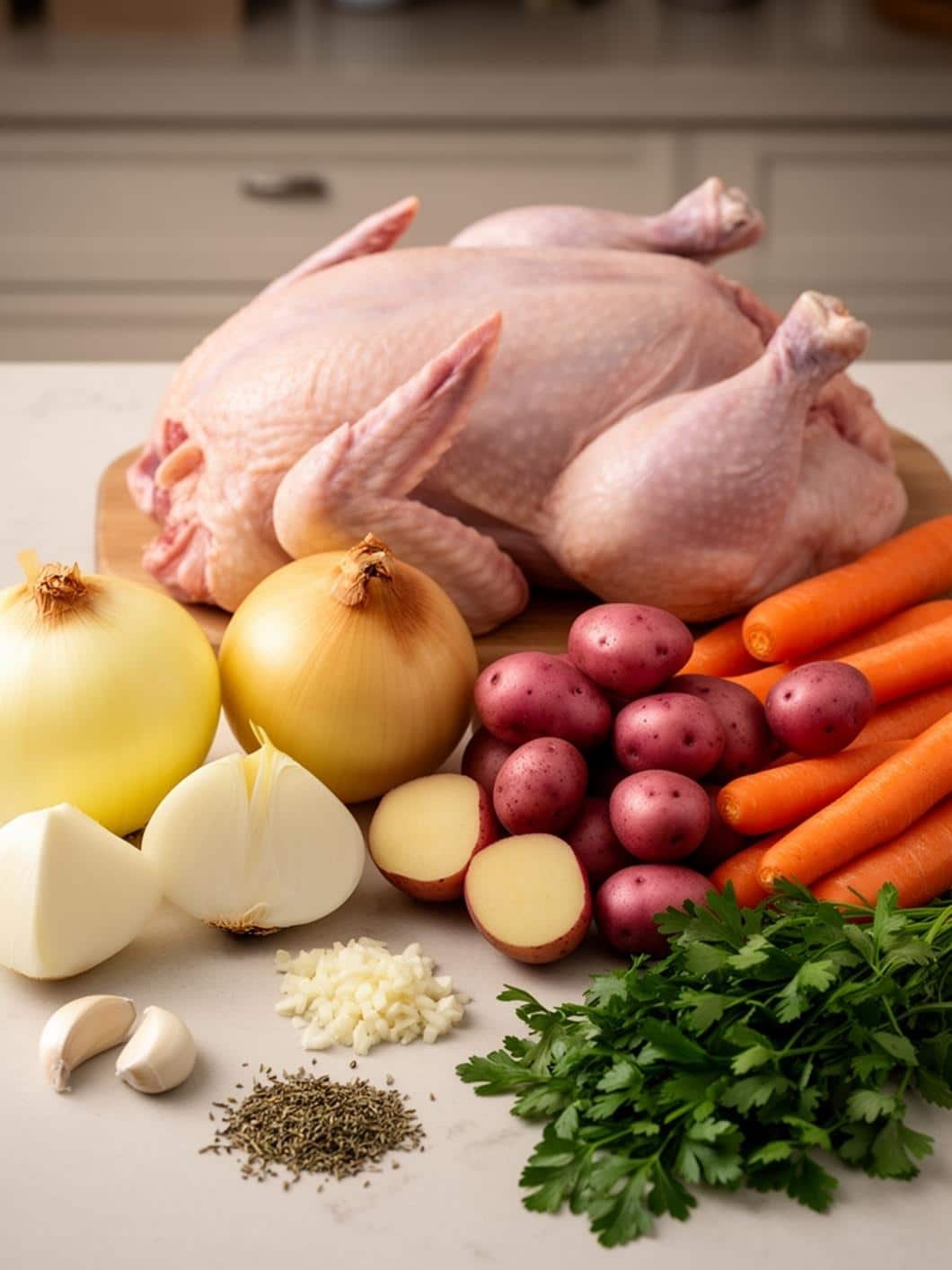 Easy Slow Cooker Garlic Herb Chicken & Veggies