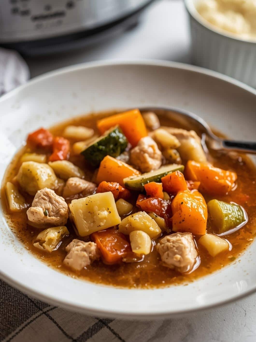 Healthy Slow Cooker Chicken Vegetable Soup for Easy Family Dinners