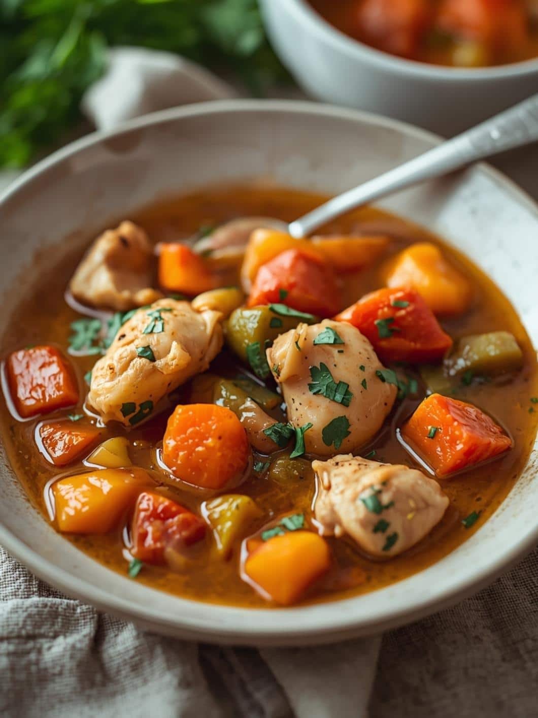 Healthy Slow Cooker Chicken & Vegetable Stew: Easy Family Dinner 15 Healthy Slow Cooker Chicken & Vegetable Stew: Easy Family Dinner