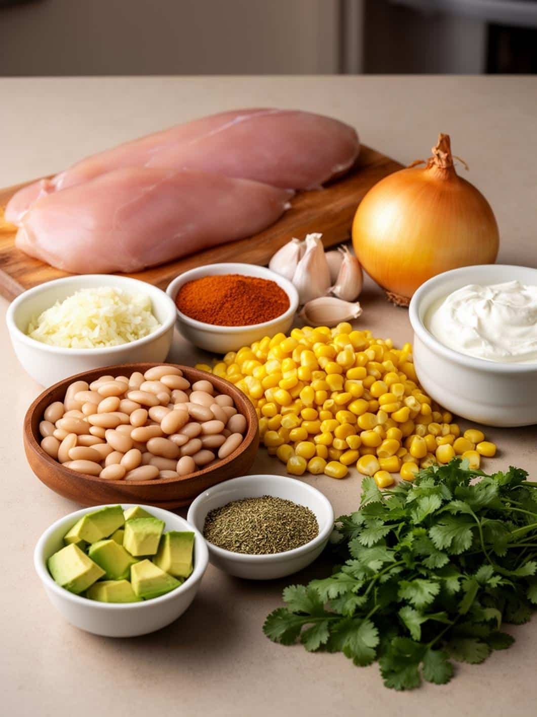 Healthy Slow Cooker White Chicken Chili Recipe