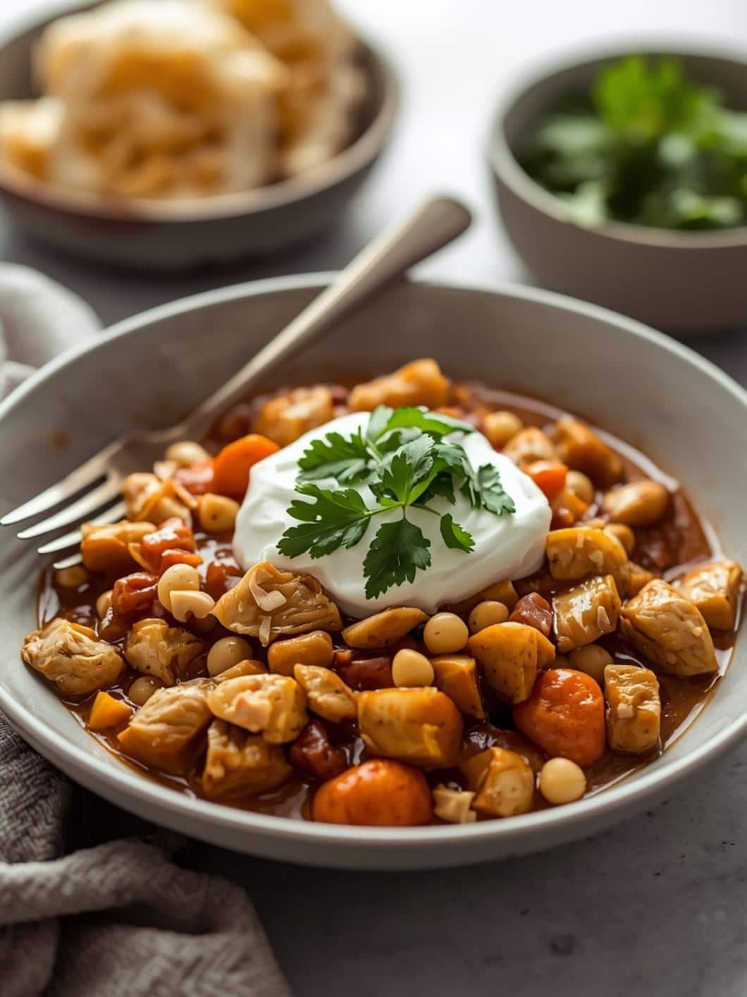 Healthy Slow Cooker White Chicken Chili Recipe