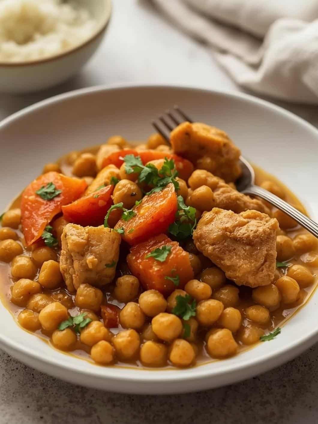 Instant Pot Chicken & Chickpea Stew: High Fiber & Easy