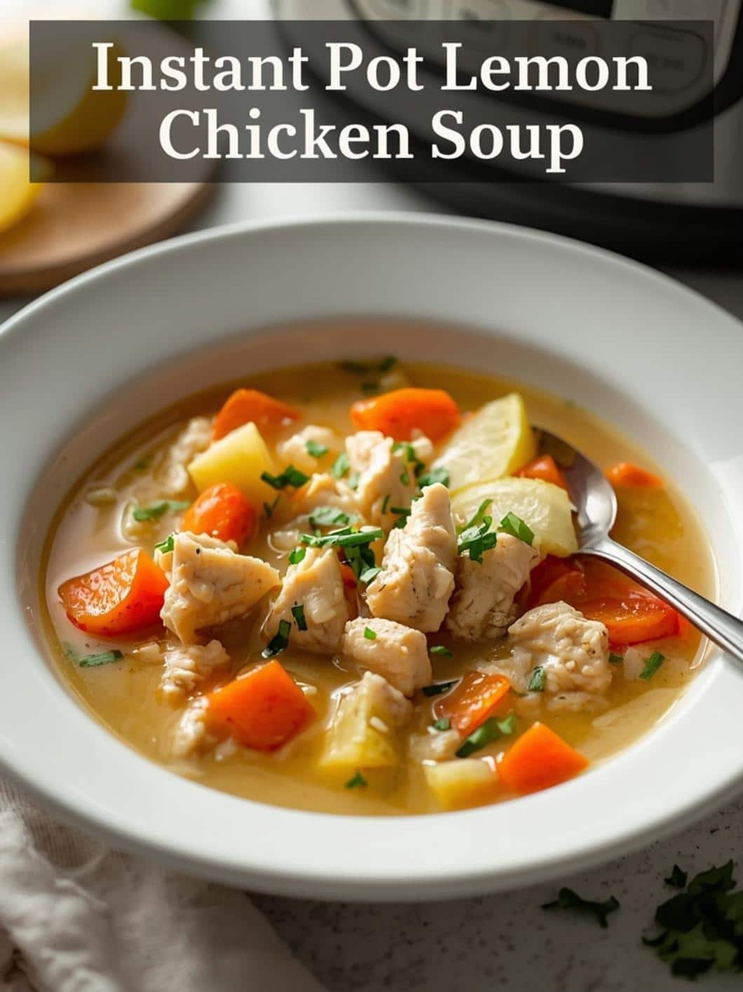 Instant Pot Lemon Chicken Soup: Light, Protein-Packed & Easy