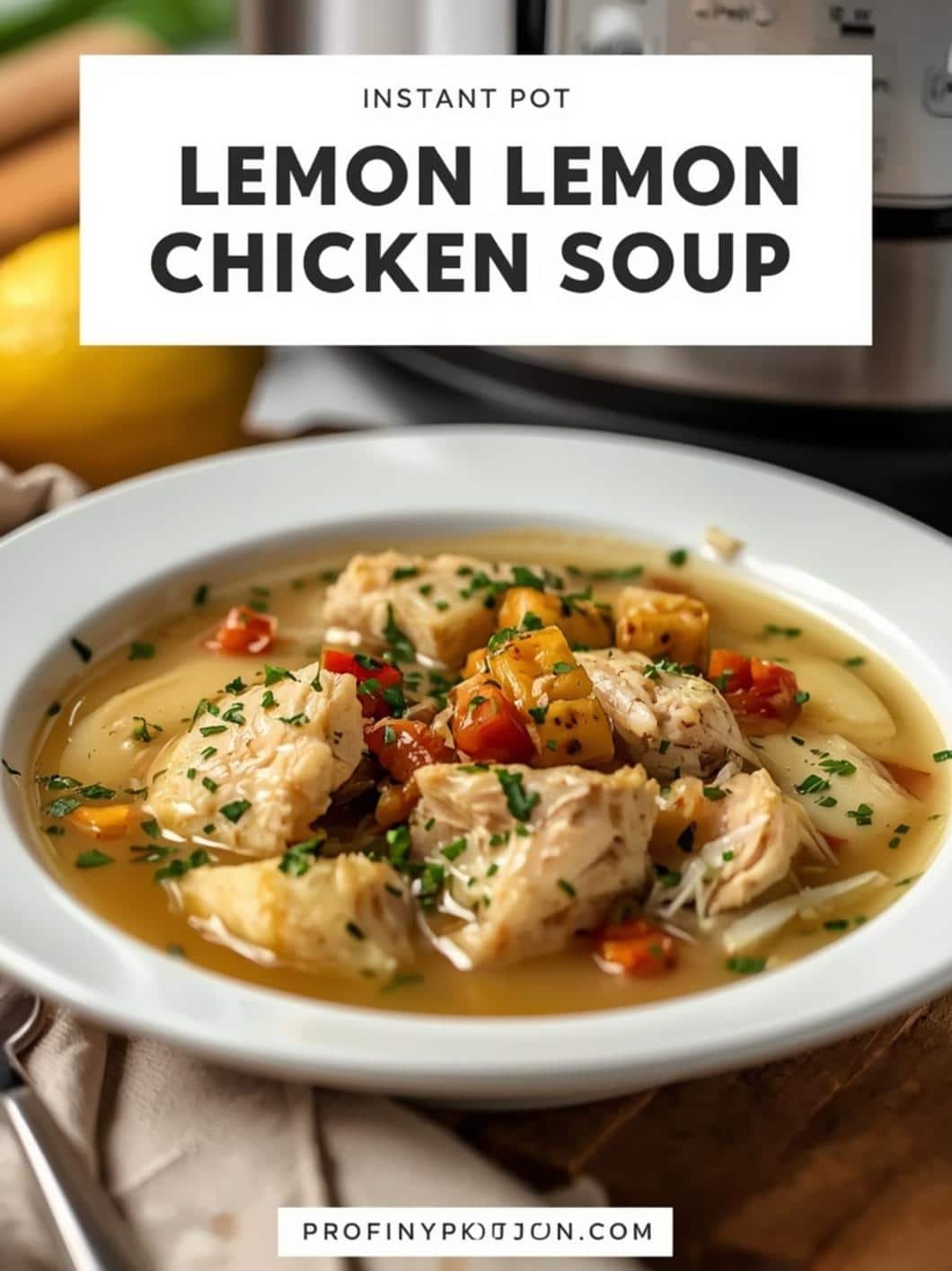Instant Pot Lemon Chicken Soup: Light, Protein-Packed & Easy