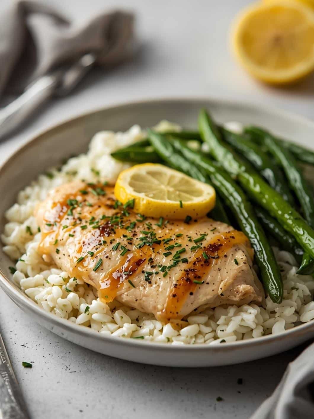 Instant Pot Lemon Herb Chicken & Green Beans: Healthy One-Pot Meal