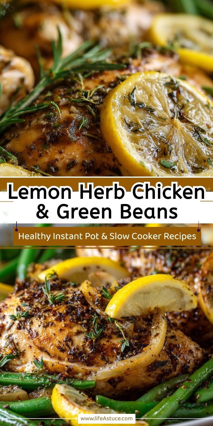 Instant Pot Lemon Herb Chicken & Green Beans: Healthy One-Pot Meal