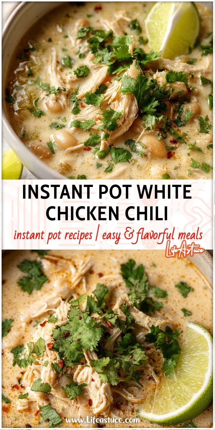 Creamy Instant Pot White Chicken Chili Recipe