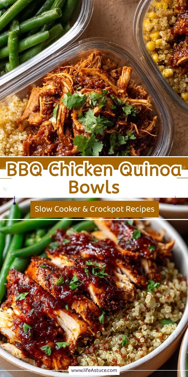 Slow Cooker BBQ Chicken Quinoa Meal Prep Bowls 14 Slow Cooker BBQ Chicken Quinoa Meal Prep Bowls