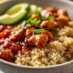 Slow Cooker BBQ Chicken Quinoa Meal Prep Bowls 12 =