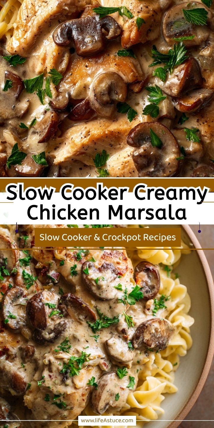 Slow Cooker Chicken & Mushroom Sauce: Easy Creamy Marsala Recipe