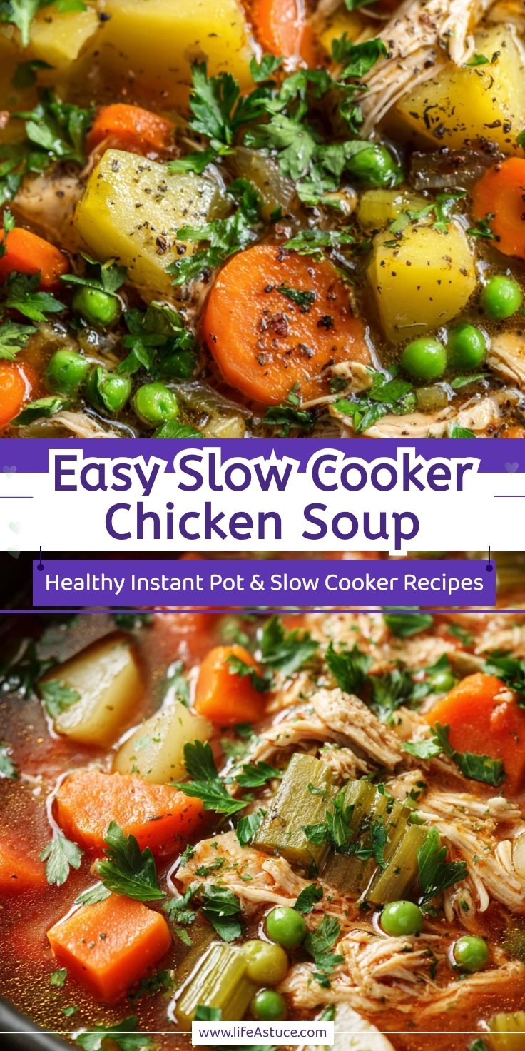 Healthy Slow Cooker Chicken Vegetable Soup for Easy Family Dinners