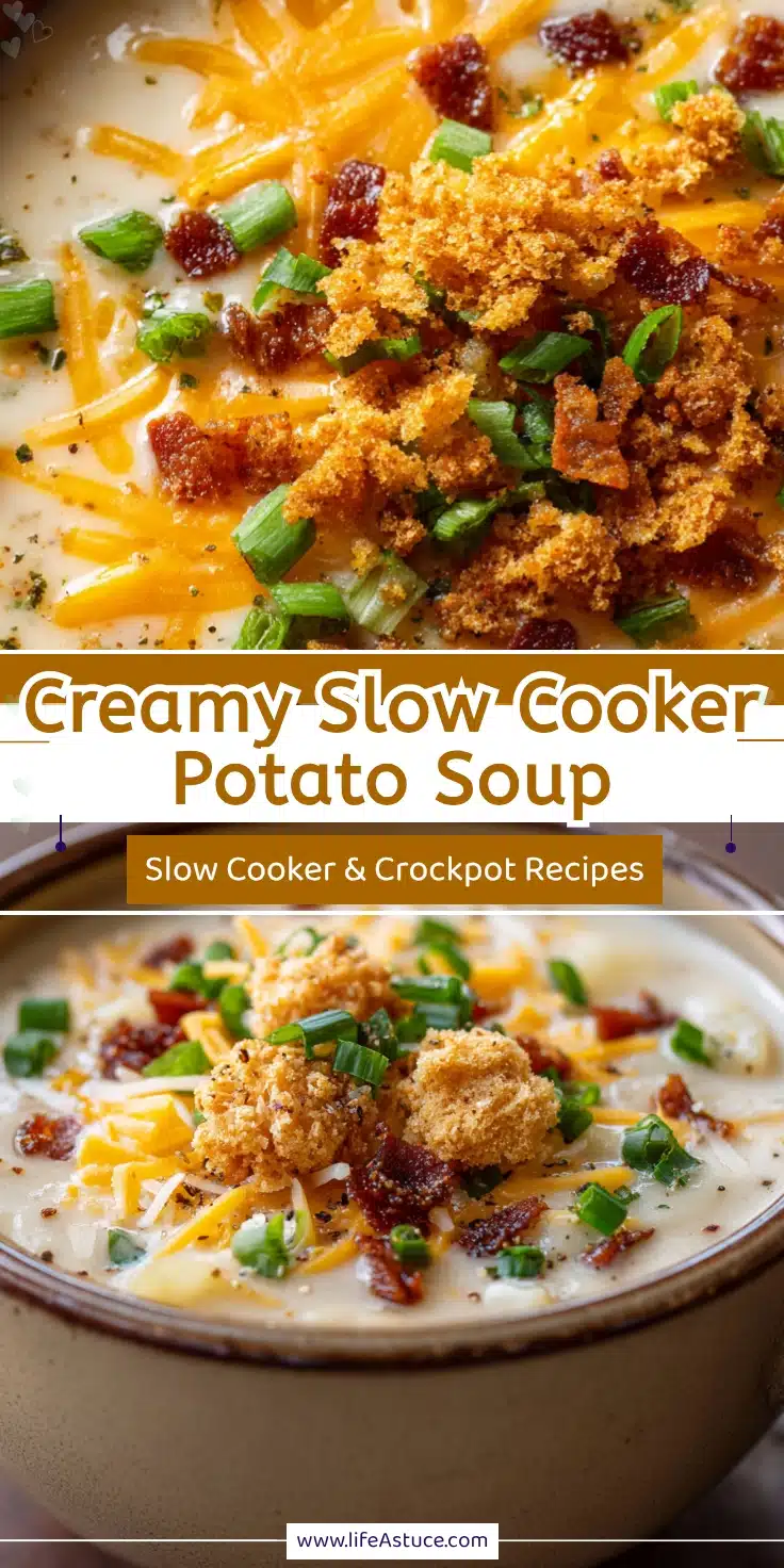 Easy Slow Cooker Creamy Potato Soup - A Family Favorite Recipe