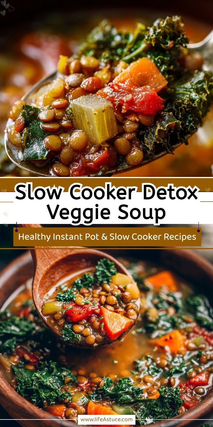 Slow Cooker Detox Vegetable Soup: Light & Filling Vegetarian Crockpot Recipe