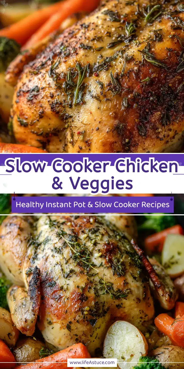 Easy Slow Cooker Garlic Herb Chicken & Veggies 14 Easy Slow Cooker Garlic Herb Chicken & Veggies