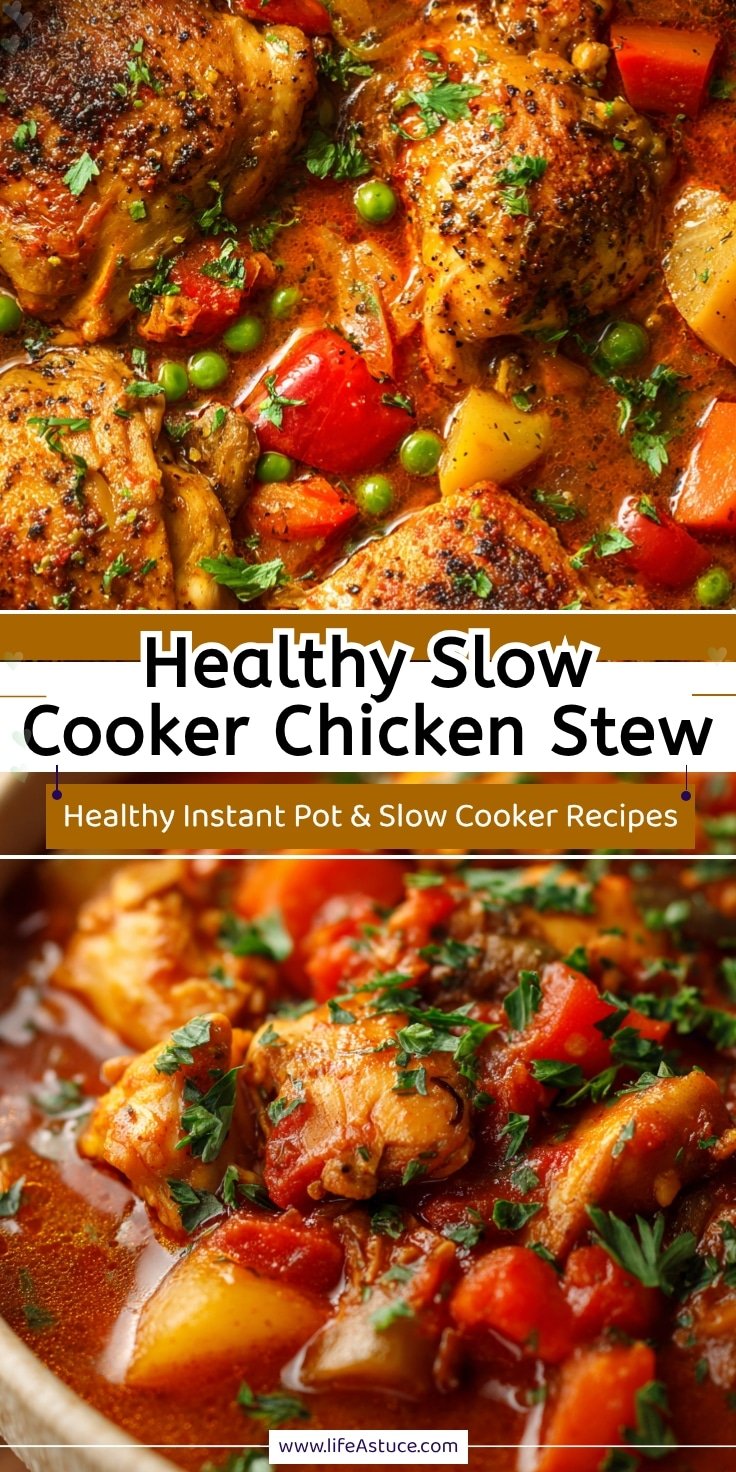 Healthy Slow Cooker Chicken Stew: Easy Low-Calorie Dinner Recipe