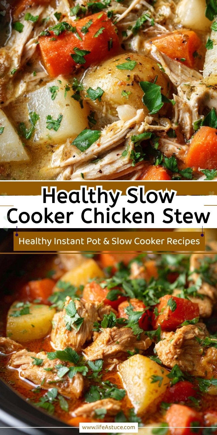 Healthy Slow Cooker Chicken & Vegetable Stew: Easy Family Dinner 14 Healthy Slow Cooker Chicken & Vegetable Stew: Easy Family Dinner