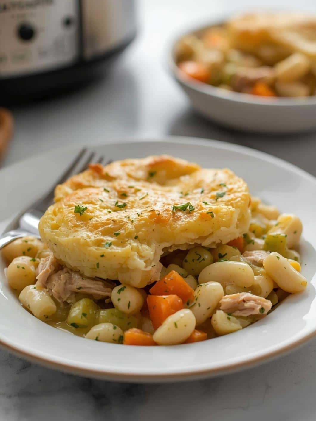 Easy Slow Cooker Chicken Pot Pie Filling