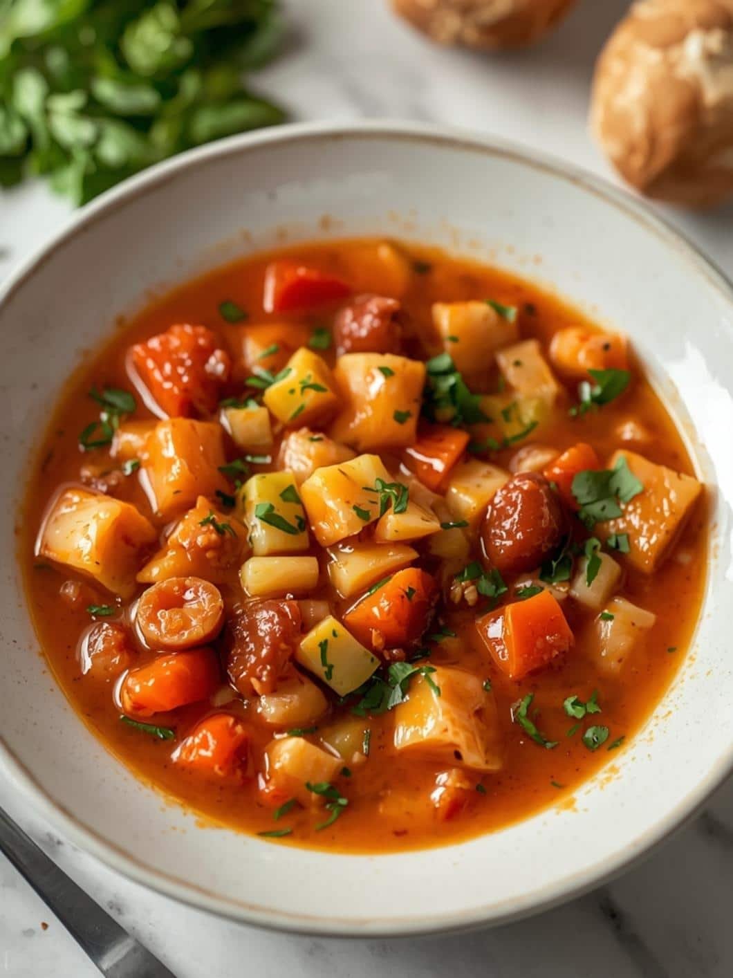 Easy Slow Cooker Mediterranean Vegetable Soup Recipe