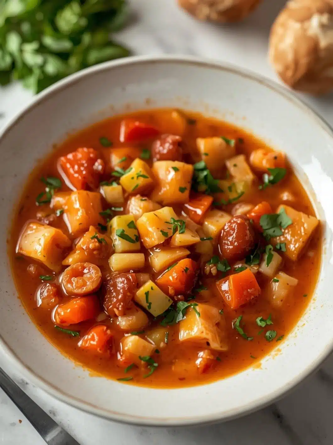 Easy Slow Cooker Mediterranean Vegetable Soup Recipe