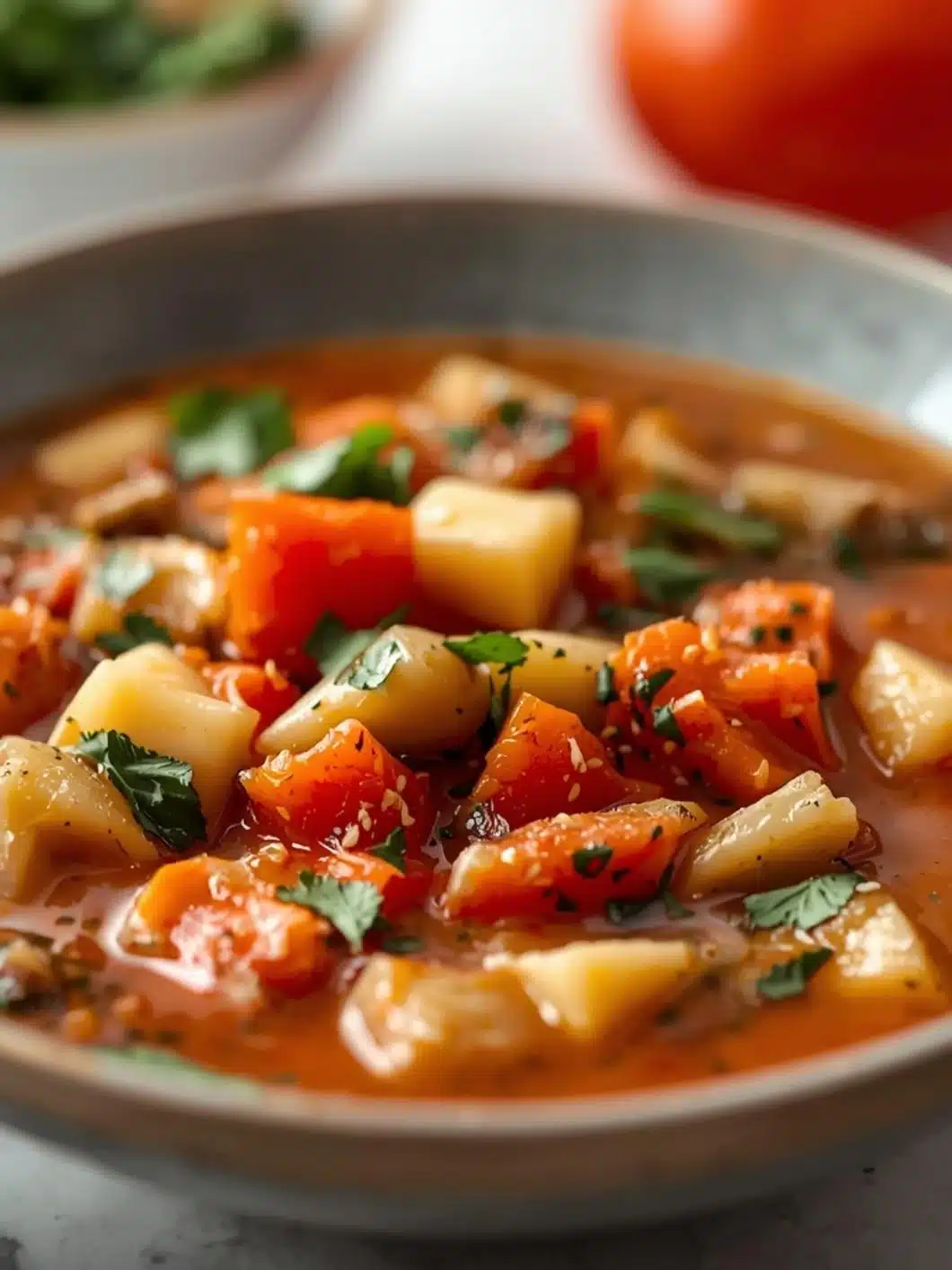 Easy Slow Cooker Mediterranean Vegetable Soup Recipe