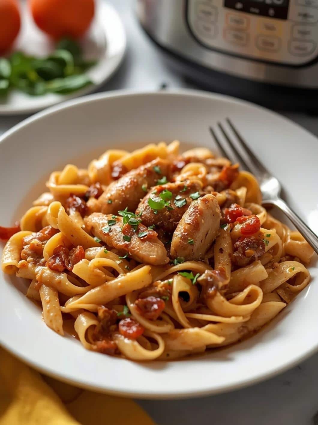 Instant Pot Creamy Sun-Dried Tomato Chicken Pasta