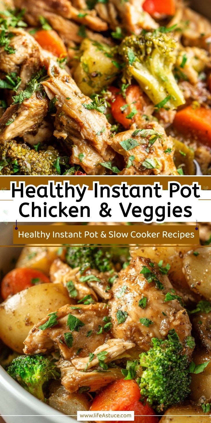 Instant Pot Garlic Ginger Chicken & Veggies: Healthy Slow Cooker Meal