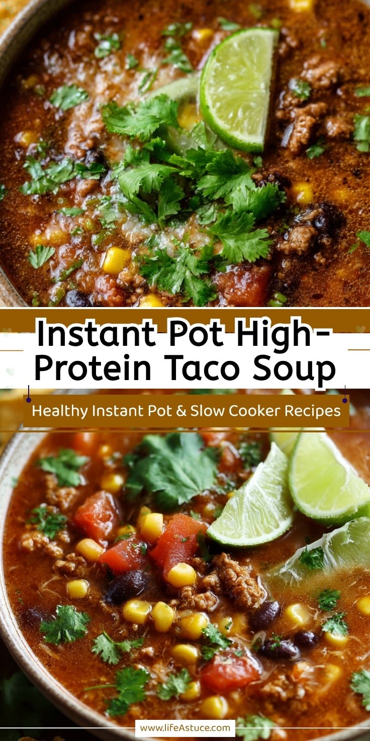 Instant Pot High-Protein Taco Soup (Lean & Filling)