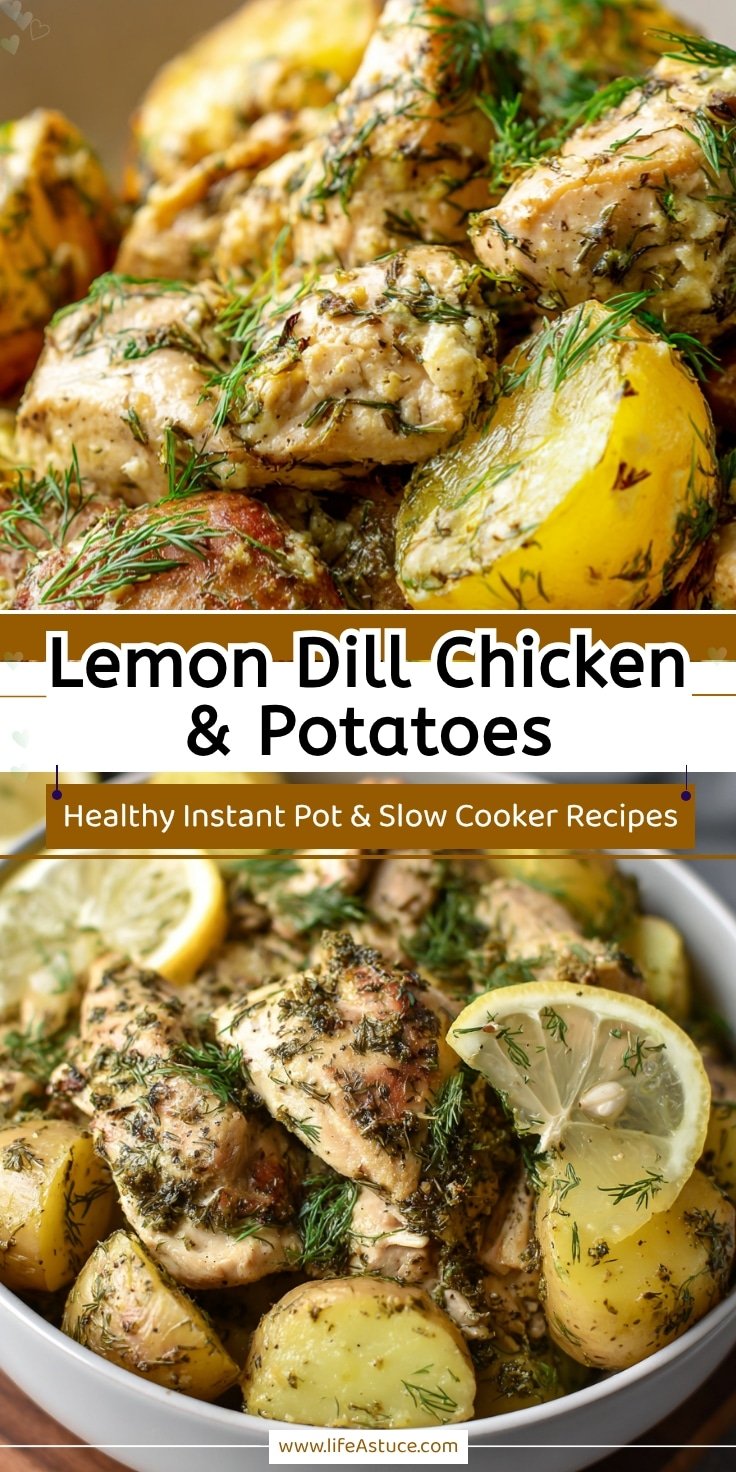 Instant Pot Lemon Dill Chicken & Potatoes - Easy & Healthy Dinner