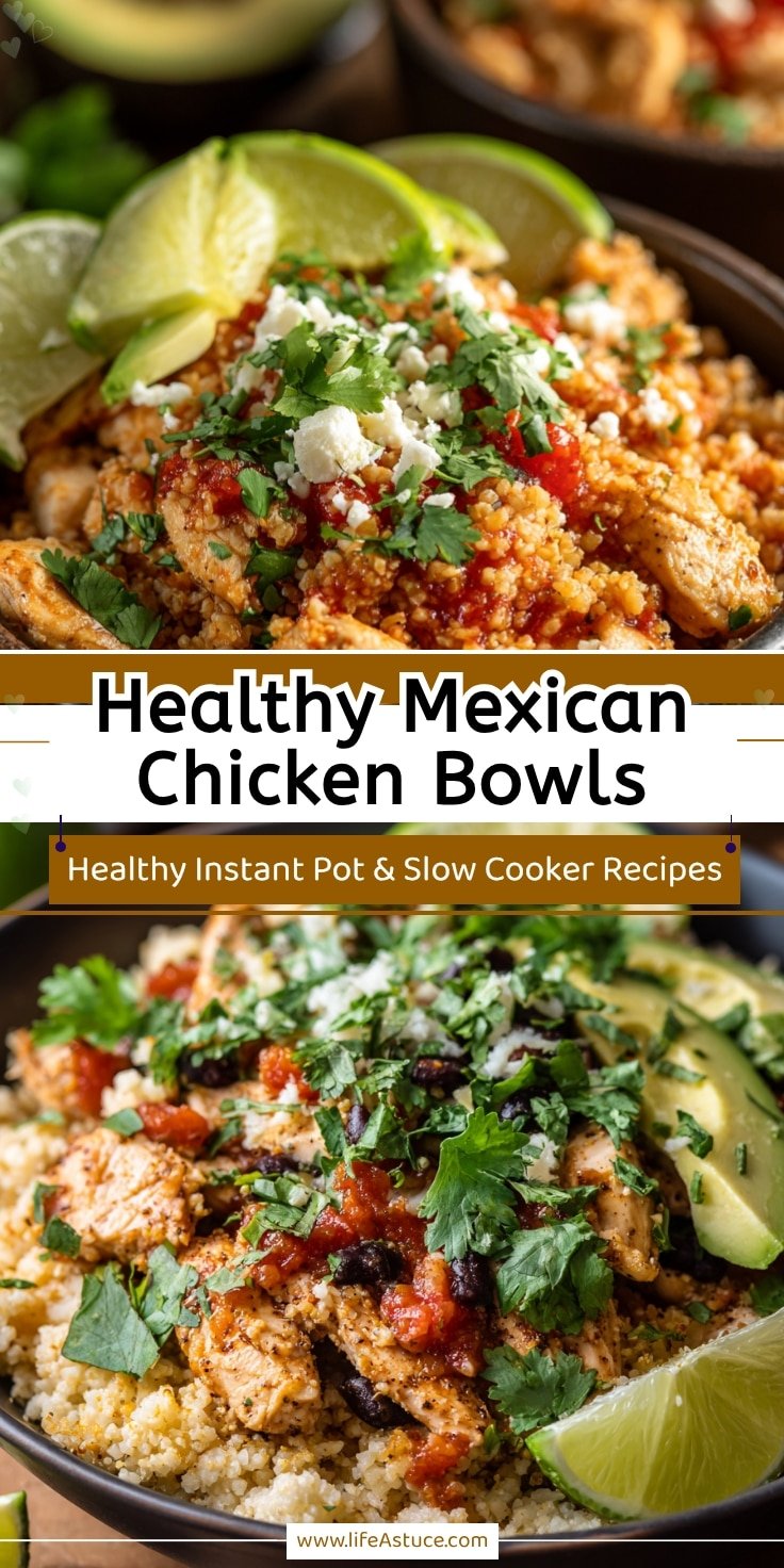 Instant Pot Mexican Chicken & Cauliflower Rice Bowls - Healthy Dinner for Two 14 Instant Pot Mexican Chicken & Cauliflower Rice Bowls - Healthy Dinner for Two