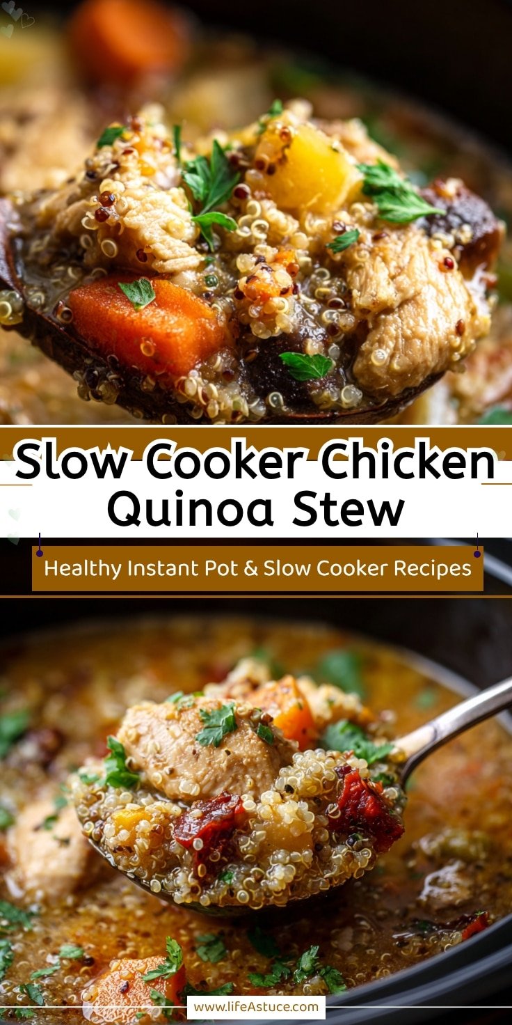 Hearty Slow Cooker Chicken & Quinoa Stew