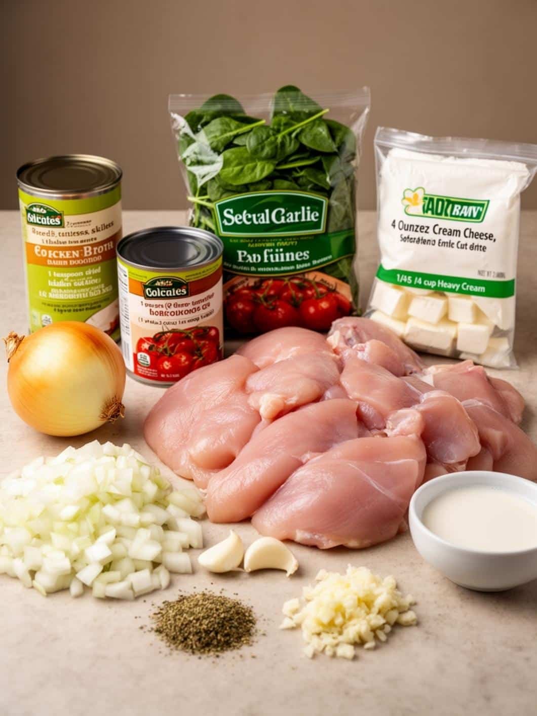 Slow Cooker Chicken & Spinach Stew - Easy Low Carb Dinner