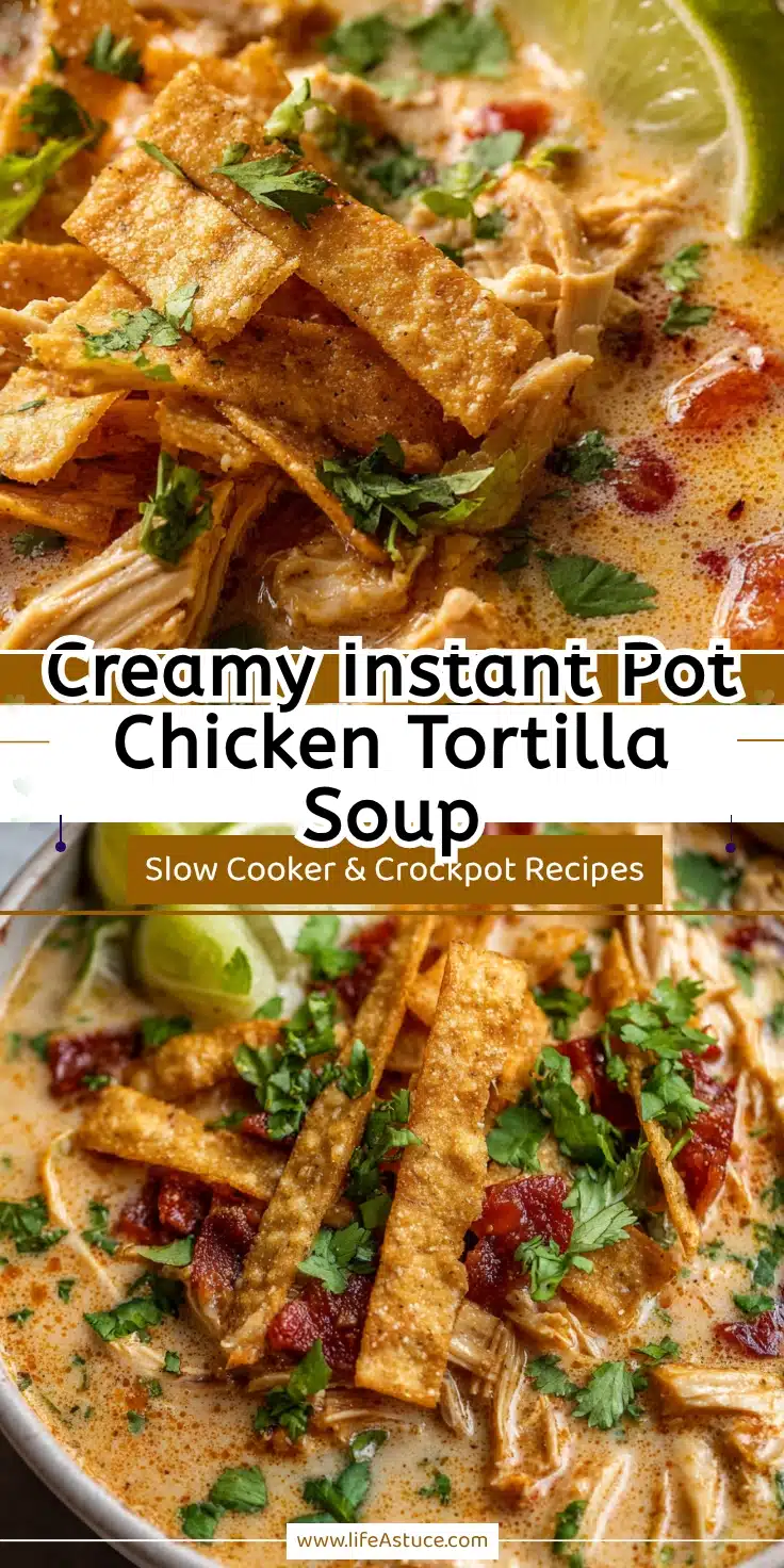 Creamy Instant Pot Chicken Tortilla Soup
