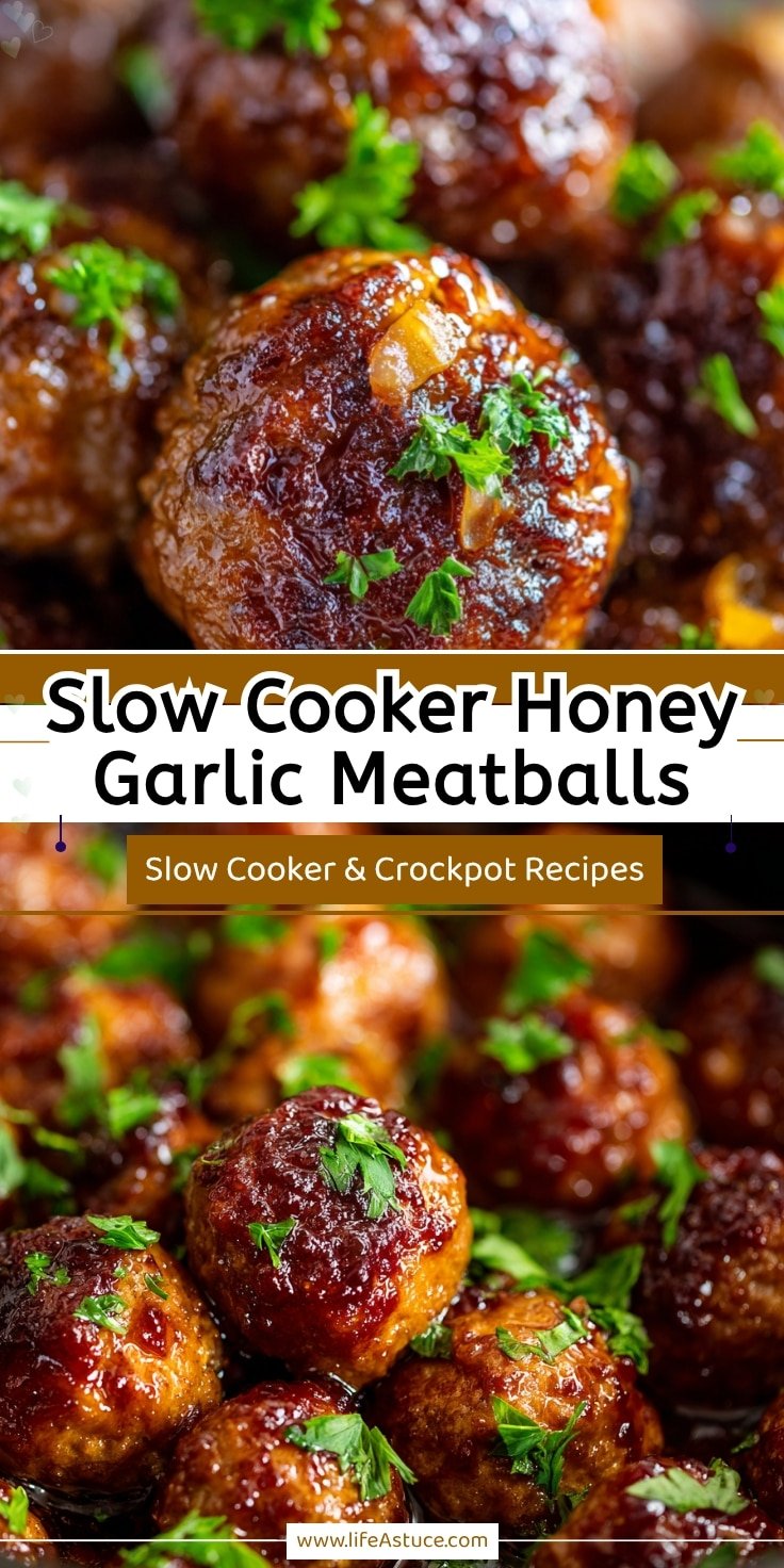 Slow Cooker Honey Garlic Meatballs