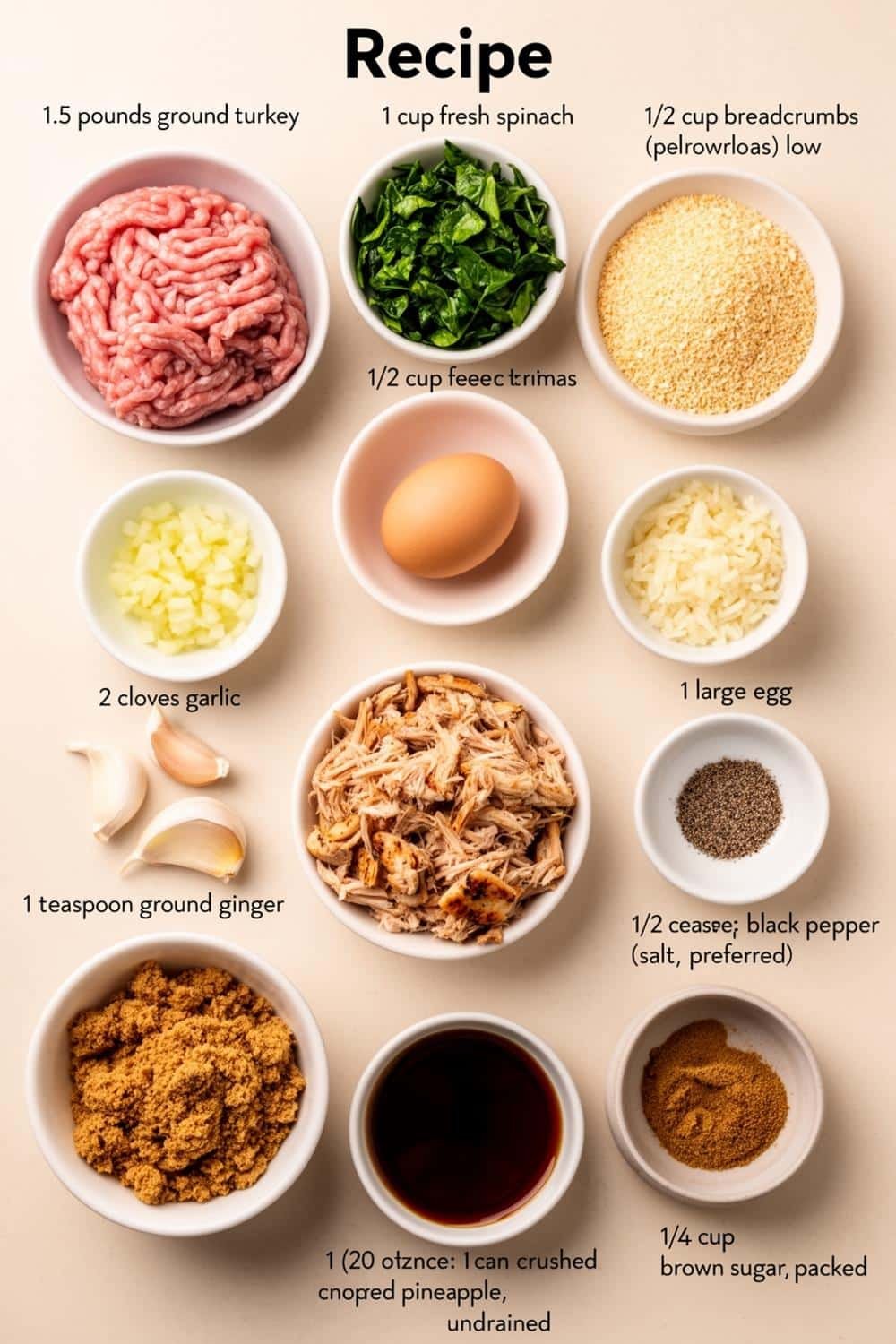 Slow Cooker Turkey & Spinach Meatballs with Savory Teriyaki Pineapple Sauce